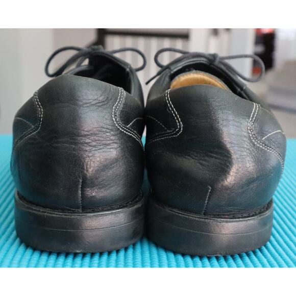 NORDSTROM Black Leather Square Toe Oxford Dress Shoe Men 13 LaceUp Business Work